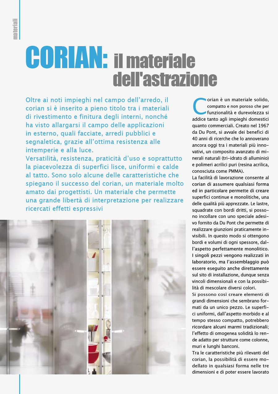 Corian: il materiale dell'astrazione